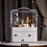 Acrylic Double Door Cosmetic Organizer + FREE rotating organizer