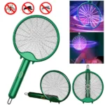 3-in-1 electric mosquito racket, aste by USB, foldable repellent lamp