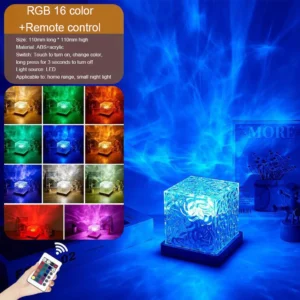 Dynamic Water Ripple Lamp Projector with RGB colors, Underwater Effect